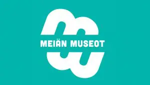 Logokuvitus tekstillä Meiän museot